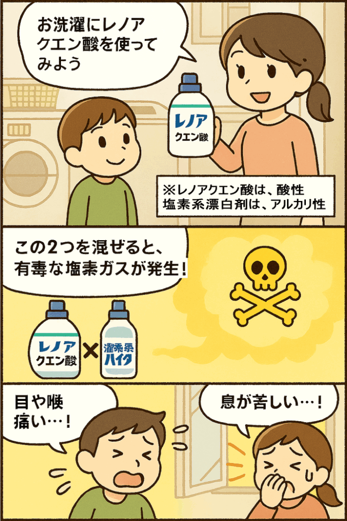 塩素系漂白剤との危険な併用